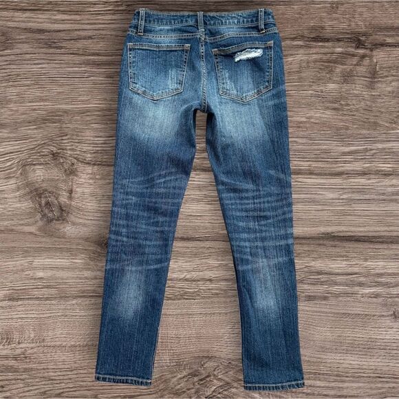 Daytrip Lynx Ankle Straight Distressed Jeans Size 25 Extra Stylish Worn Look - Picture 2 of 6